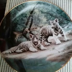 WL George Partners white tigers Collector Plate br